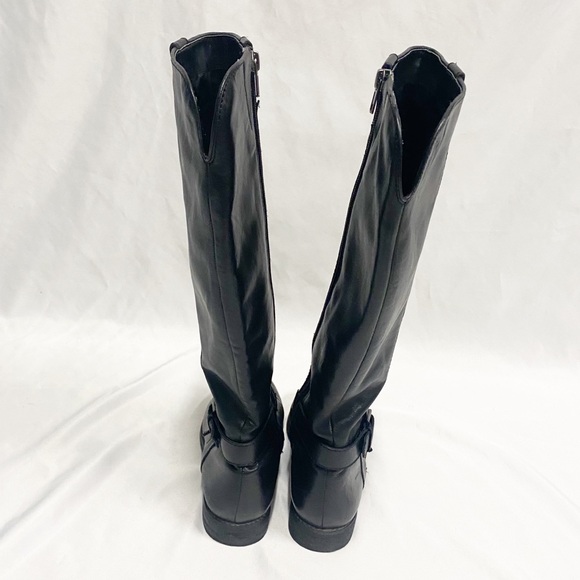 Marc Fisher Black Leather Riding Boots - Picture 4 of 8